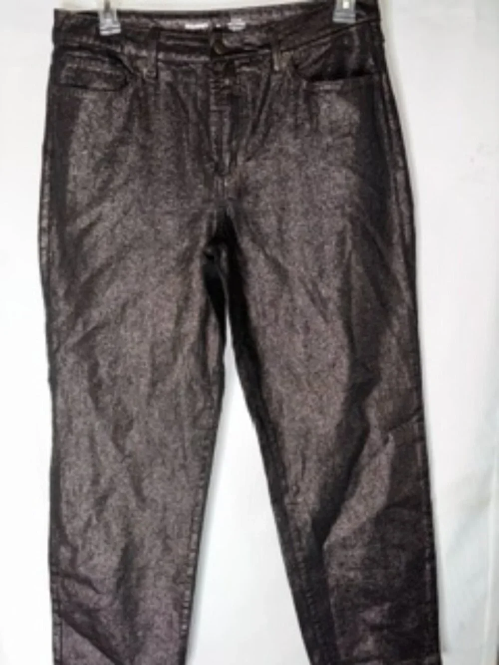Old Navy OG Loose Women's Metallic Bronze High-Rise Jeans – Size 8 Glam Straight